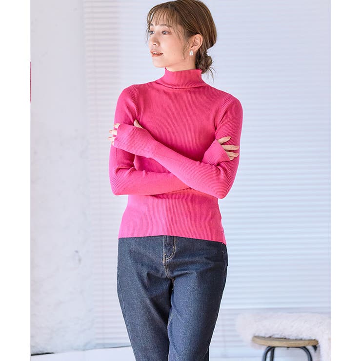 指穴ハイネックリブニット ニット レディース | Growing Rich | 詳細画像16 