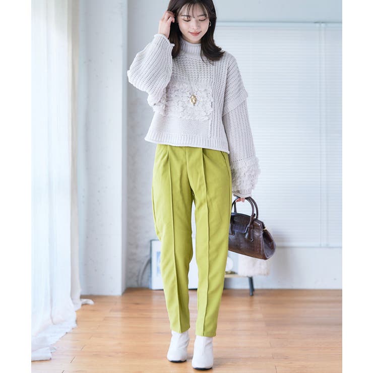 編み地切替ハイネックニット ニット レディース | Growing Rich | 詳細画像8 