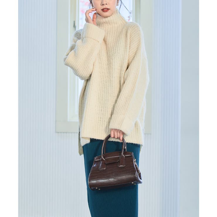 シャギーハイネックチュニック ニット レディース | Growing Rich | 詳細画像9 