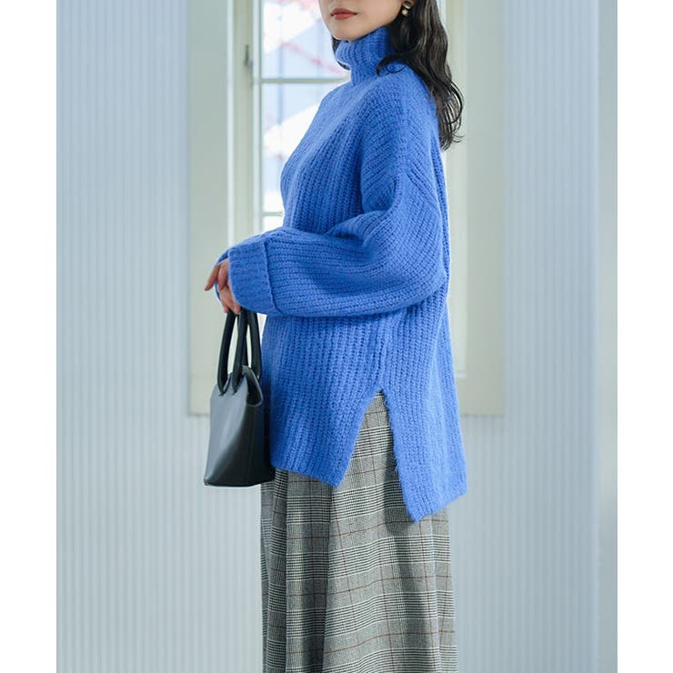 シャギーハイネックチュニック ニット レディース | Growing Rich | 詳細画像13 