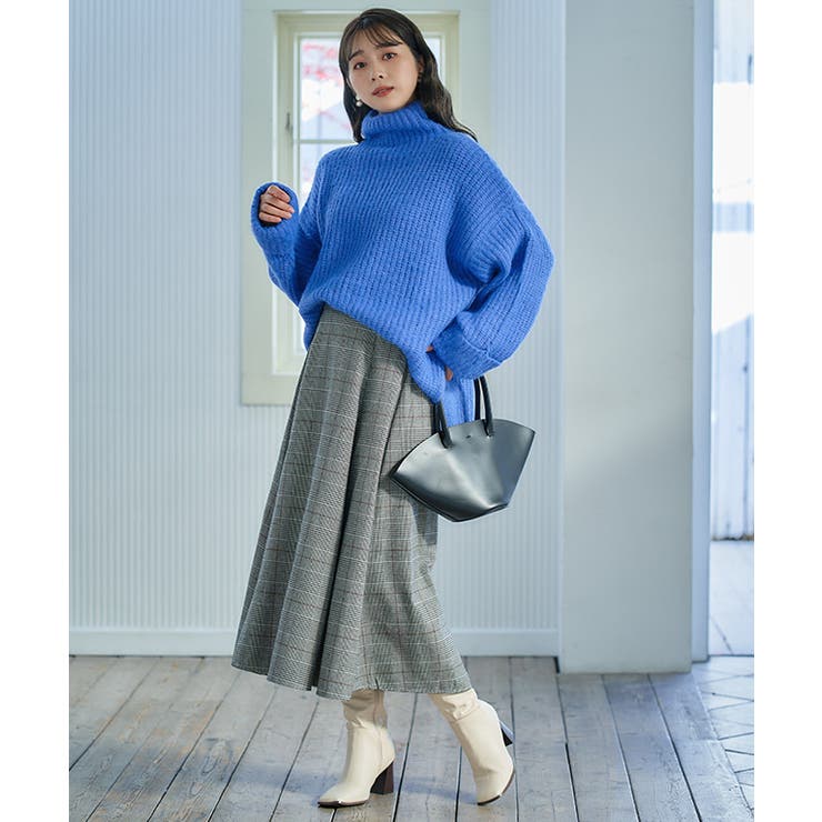 シャギーハイネックチュニック ニット レディース | Growing Rich | 詳細画像15 