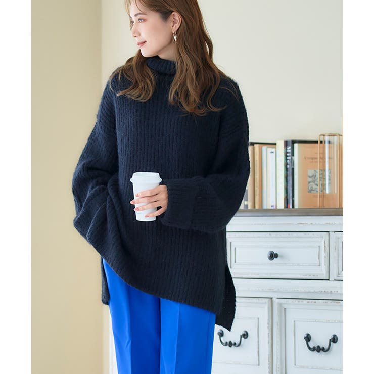 シャギーハイネックチュニック ニット レディース | Growing Rich | 詳細画像18 