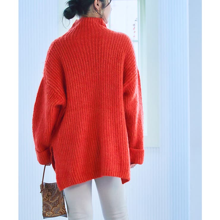 シャギーハイネックチュニック ニット レディース | Growing Rich | 詳細画像3 