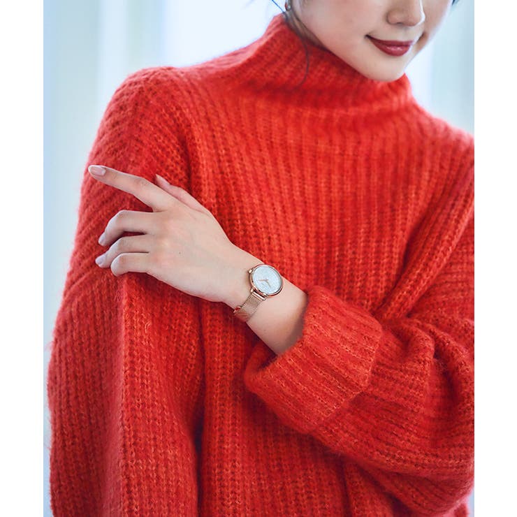 シャギーハイネックチュニック ニット レディース | Growing Rich | 詳細画像4 