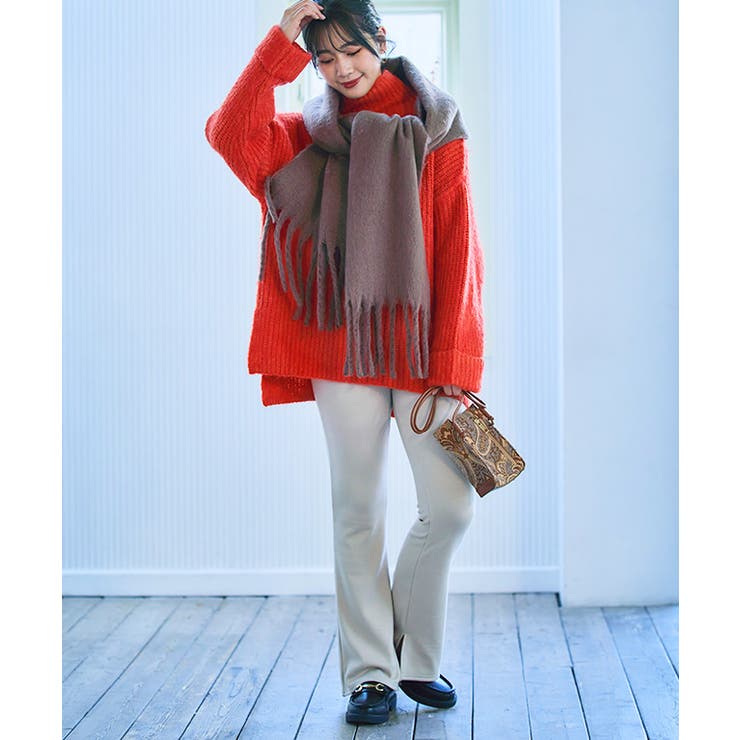 シャギーハイネックチュニック ニット レディース | Growing Rich | 詳細画像5 