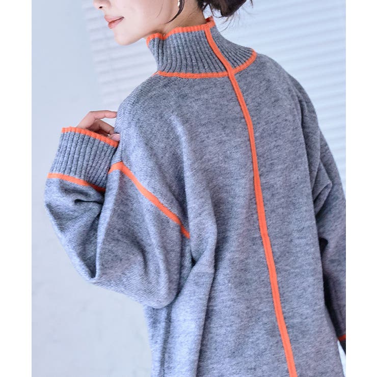 配色パイピングハイネックニット ニット レディース | Growing Rich | 詳細画像10 