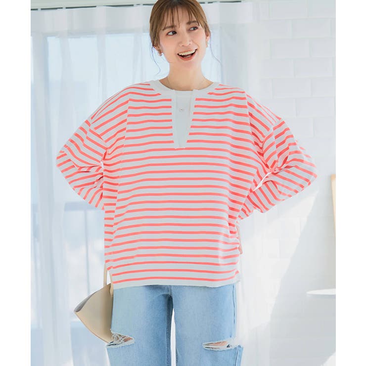 ボーダーキーネックニット ニット レディース | Growing Rich | 詳細画像10 