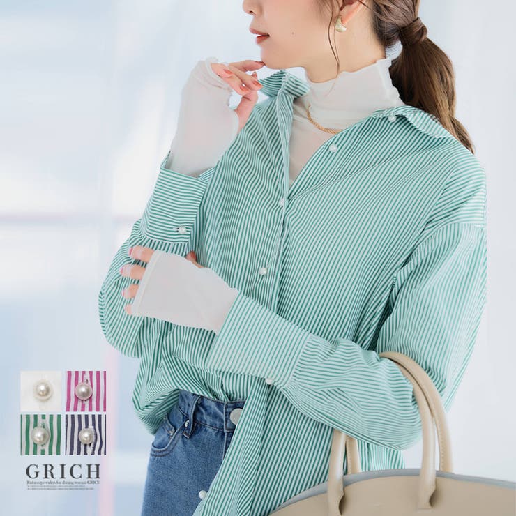 パールボタンシャツ シャツ レディース | Growing Rich | 詳細画像1 