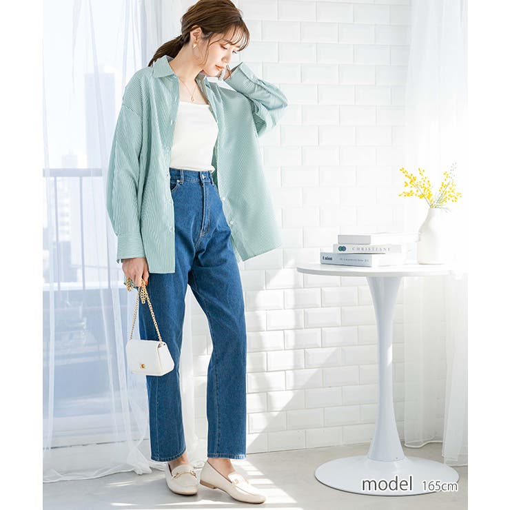 ストライプバックオープンシャツ ストライプ シャツ | Growing Rich | 詳細画像7 