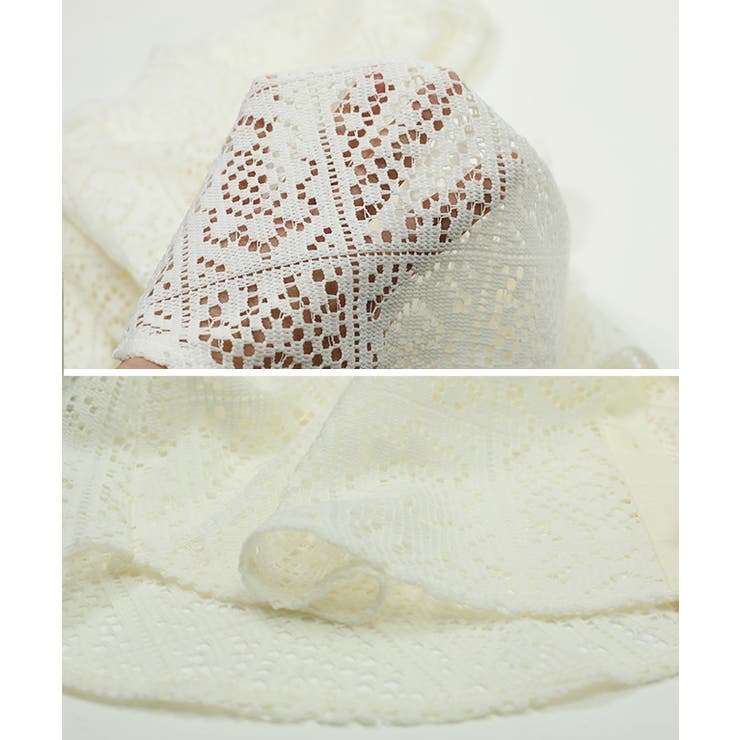 バンドカラーレースシャツ レース ブラウス | Growing Rich | 詳細画像5 