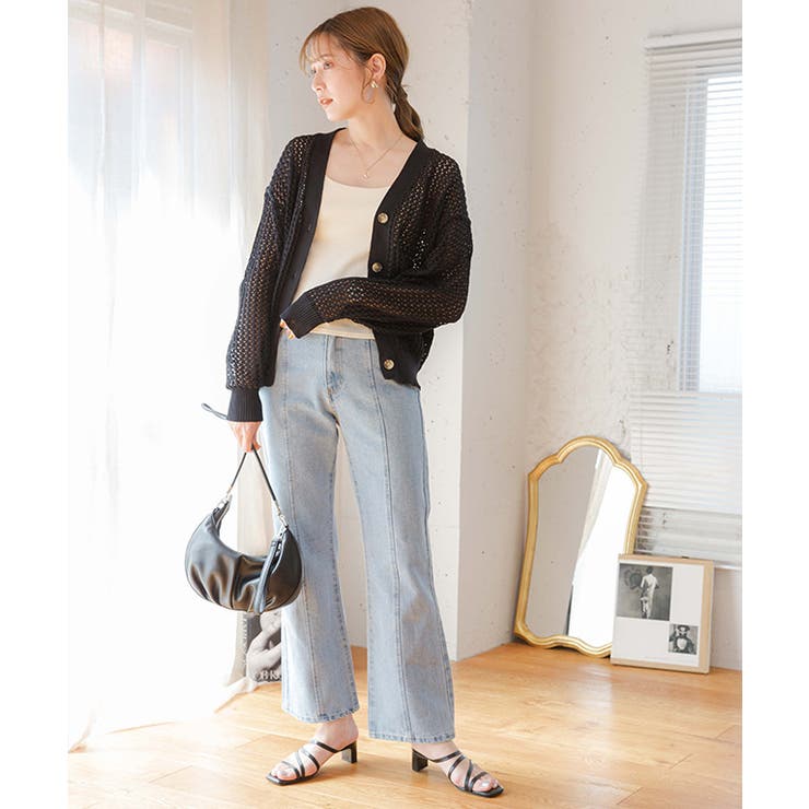 透かし柄カーディガン カーディガン レディース | Growing Rich | 詳細画像7 