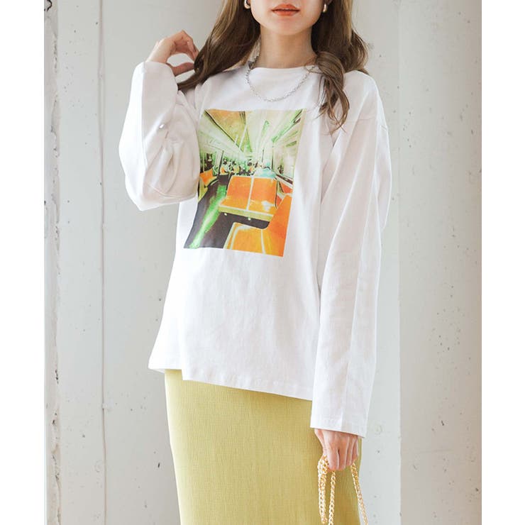 オーバーサイズフォトロンT ロンt レディース[品番:GW000004513 オーバーサイズフォトロンT ロンt レディース[品番:GW000004513