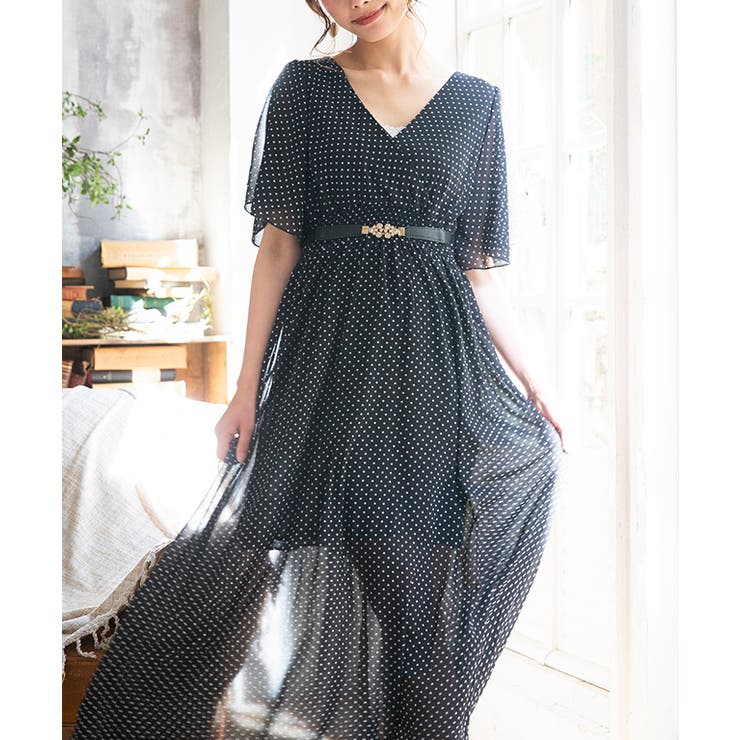 ワンピース シフォンワンピース 半袖[品番：GW000003289