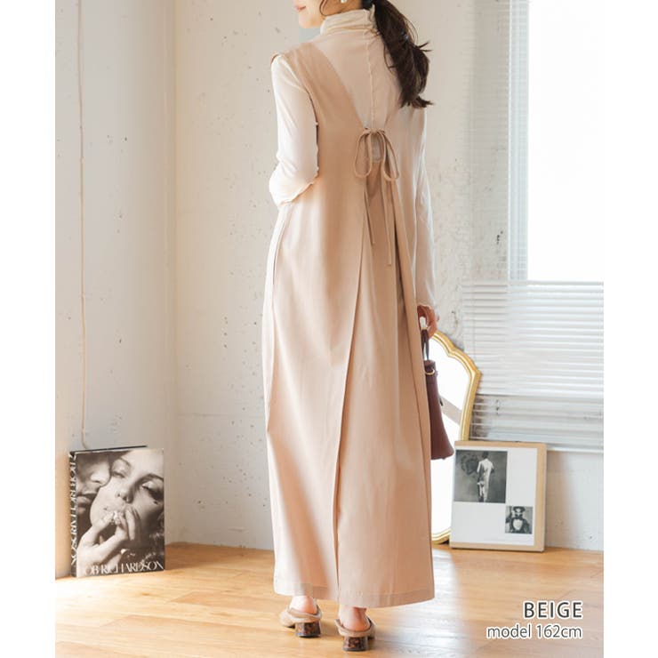 深Vネック2wayジャンパースカート ジャンパースカート ロング | Growing Rich | 詳細画像2 