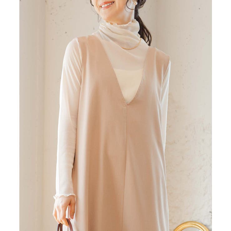 深Vネック2wayジャンパースカート ジャンパースカート ロング | Growing Rich | 詳細画像6 