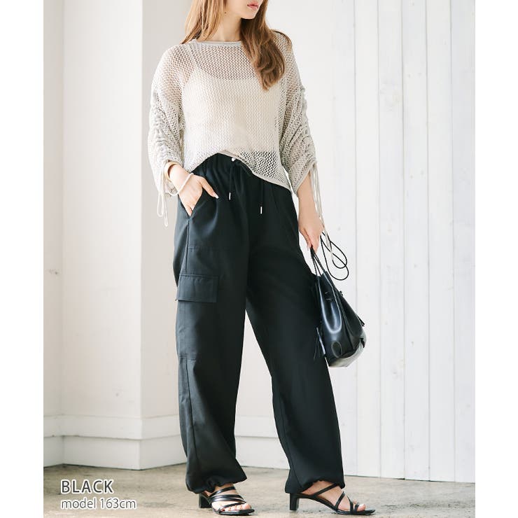 リネンライクドロストワークパンツ ワークパンツ レディース