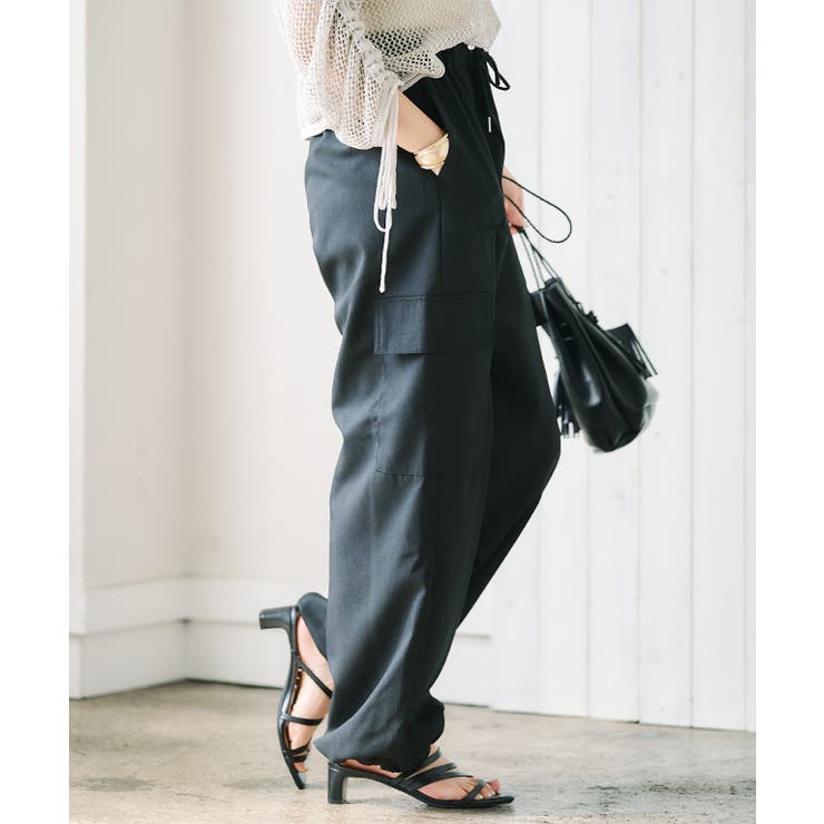 リネンライクドロストワークパンツ ワークパンツ レディース