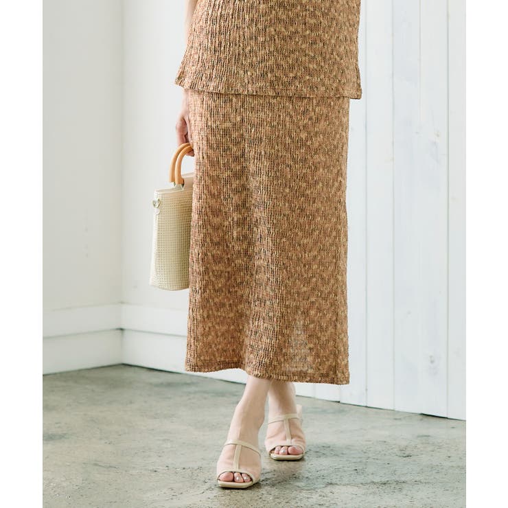 ブラウン | ポコポコMIXカラースカート スカート レディース | Growing Rich