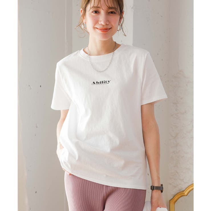 天竺スモールプリントTシャツ tシャツ レディース[品番