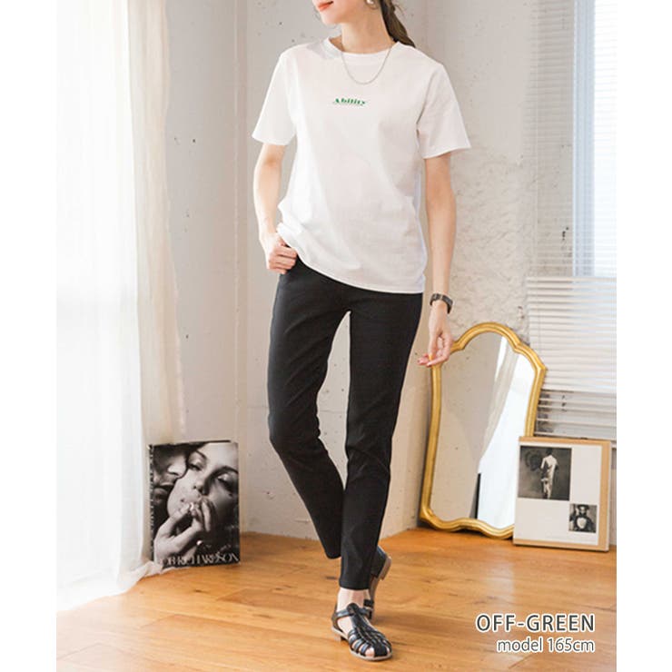 天竺スモールプリントTシャツ tシャツ レディース | Growing Rich | 詳細画像2 