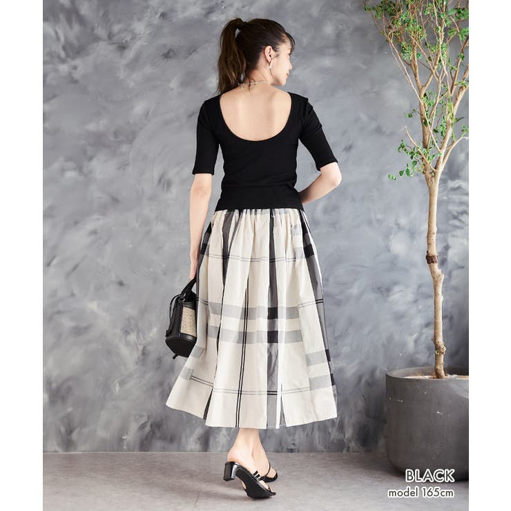 バックオープン トップス リブ | Growing Rich | 詳細画像18 