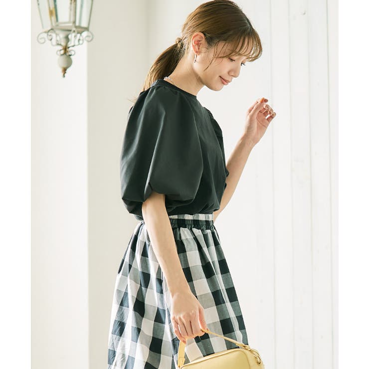 異素材切り替え ボリューム袖プルオーバー 二の腕カバー | Growing Rich | 詳細画像11 