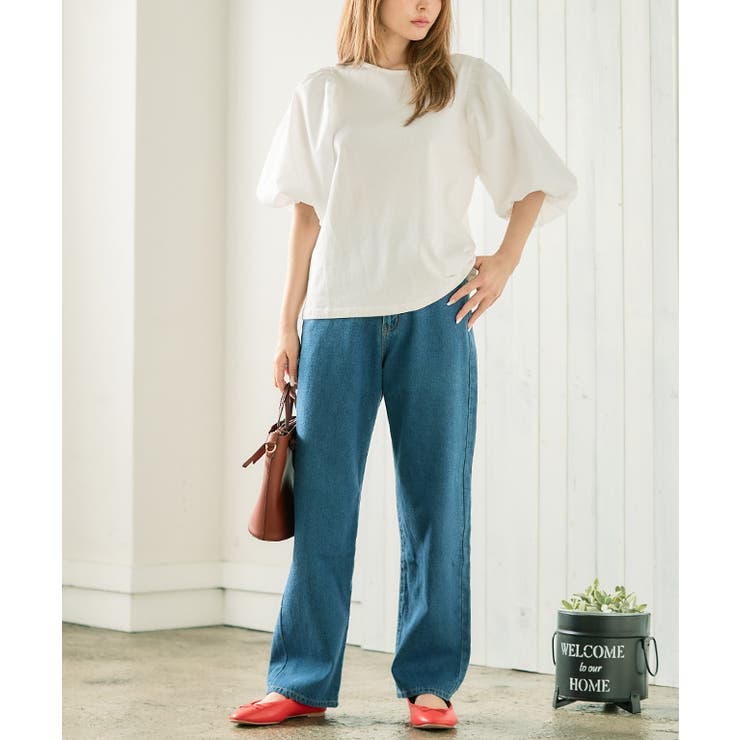 異素材切り替え ボリューム袖プルオーバー 二の腕カバー | Growing Rich | 詳細画像10 