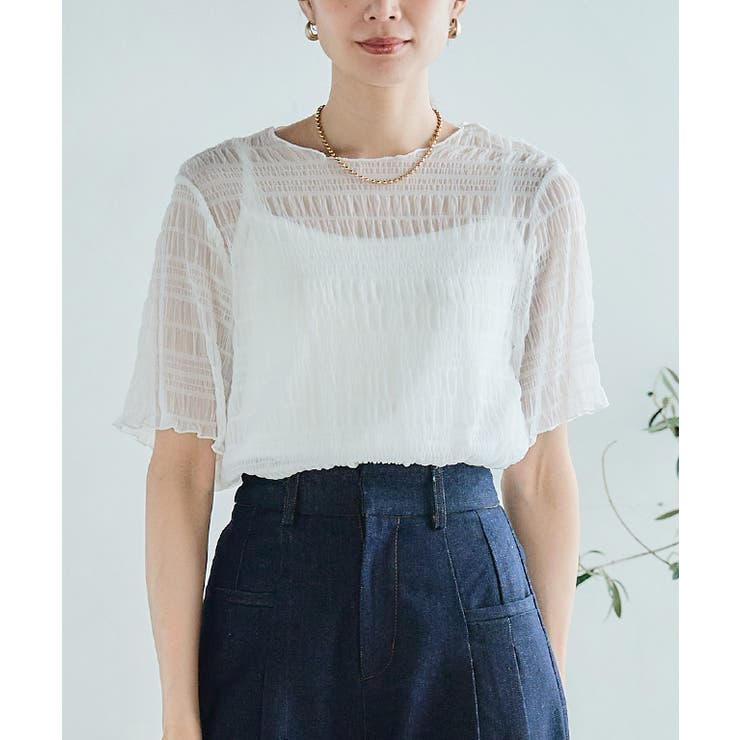 シアー シャーリング キャミソール付き | Growing Rich | 詳細画像9 