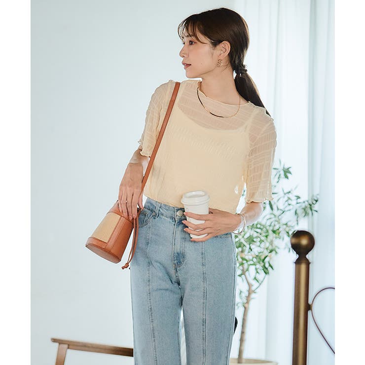 シアー シャーリング キャミソール付き | Growing Rich | 詳細画像4 