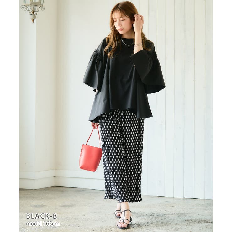 総柄プリーツワイドパンツ プリーツ パンツ | Growing Rich | 詳細画像2 