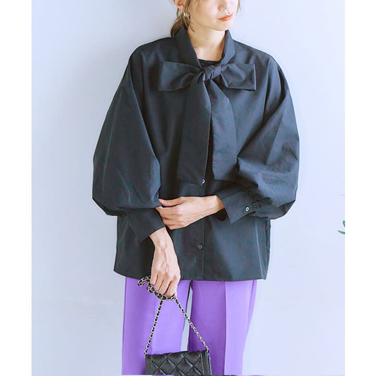 ブラウス ボウタイ ブラウス[品番：GW000004589]｜Growing Rich