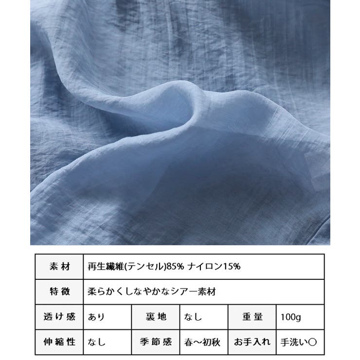 ボリューム袖シアーブラウス シアー シャツ | Growing Rich | 詳細画像14 