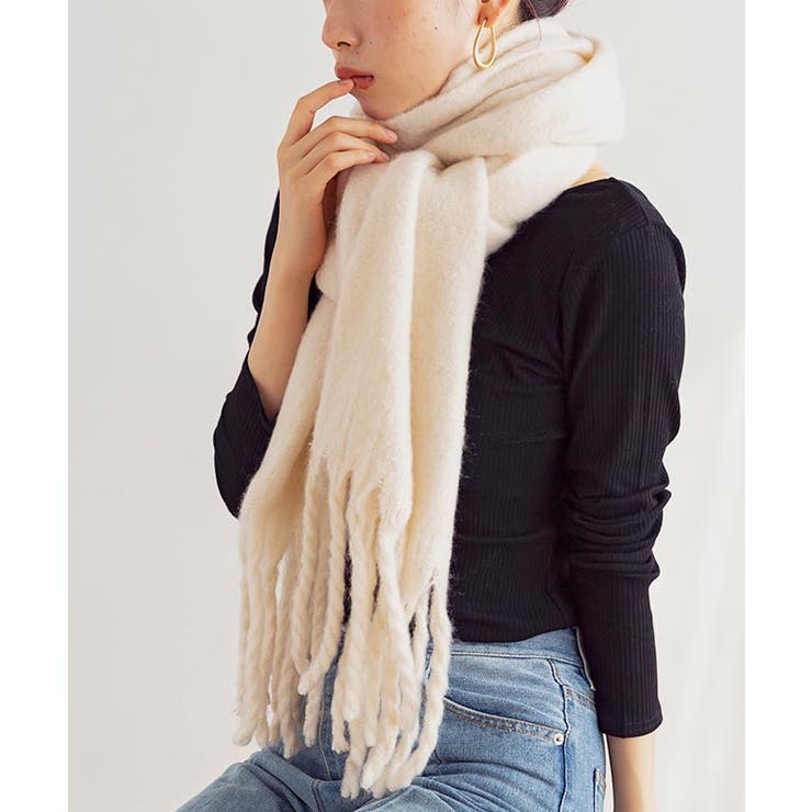 マフラー ボリュームマフラー フリンジ | Growing Rich | 詳細画像18 