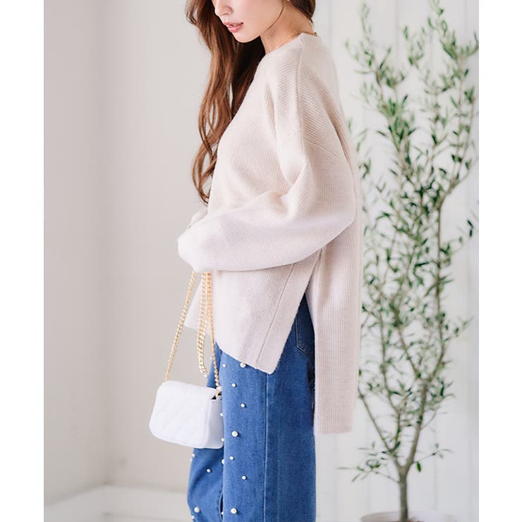 片畦スリット入りニット ニット レディース | Growing Rich | 詳細画像12 