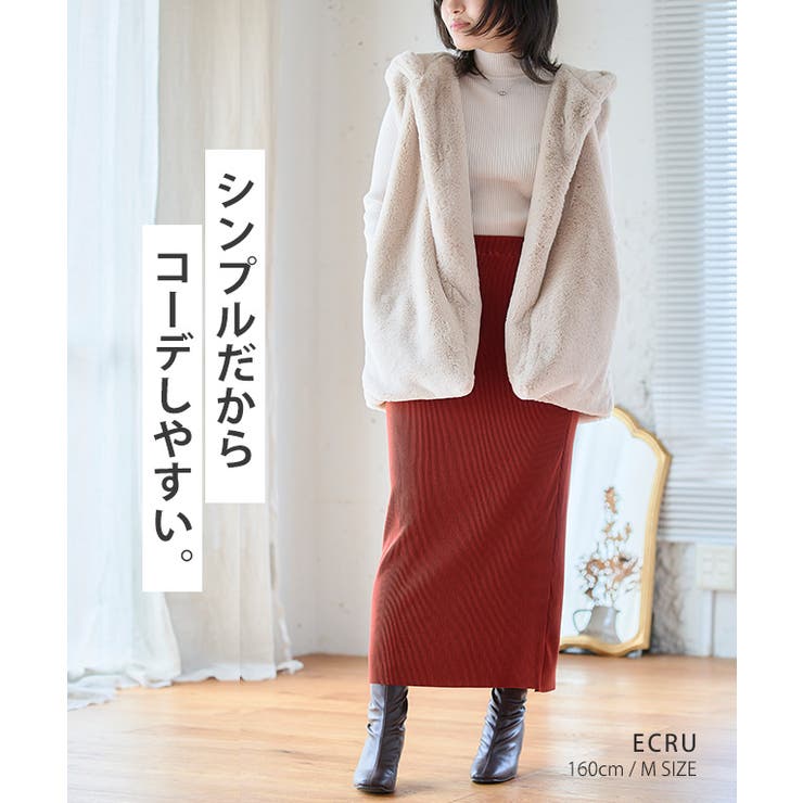 モックネックバルキーニット ニット リブニット | Growing Rich | 詳細画像3 