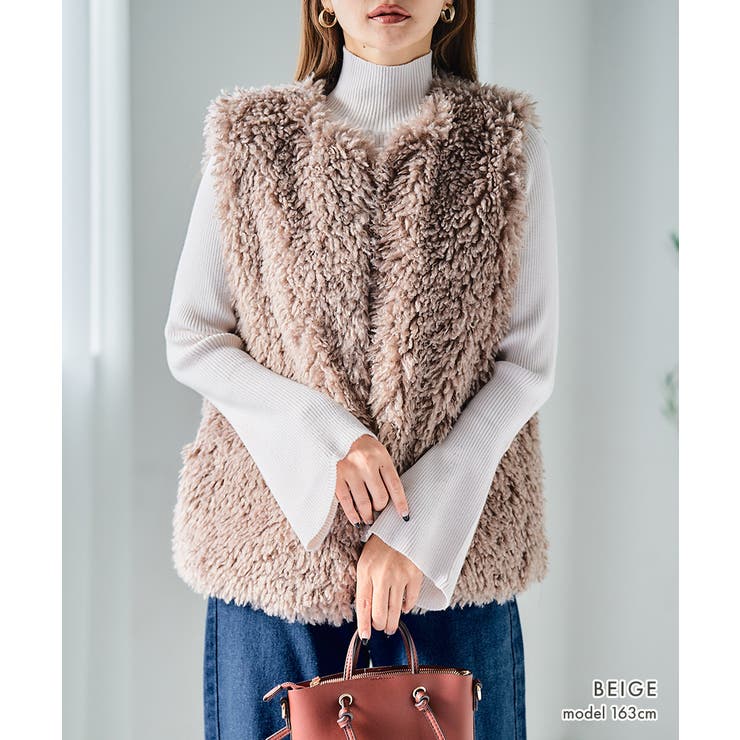 プードルファーベスト トップス ベスト | Growing Rich | 詳細画像25 