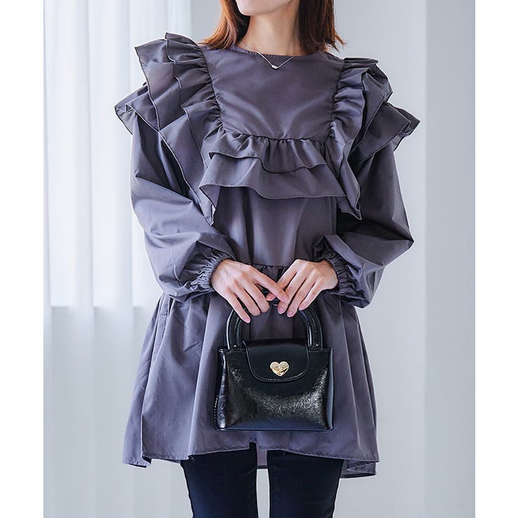 ティアードフリルブラウス ブラウス 長袖 | Growing Rich | 詳細画像3 