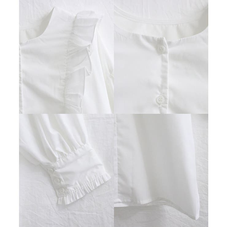 前後2wayフリルブラウス ブラウス 長袖 | Growing Rich | 詳細画像14 