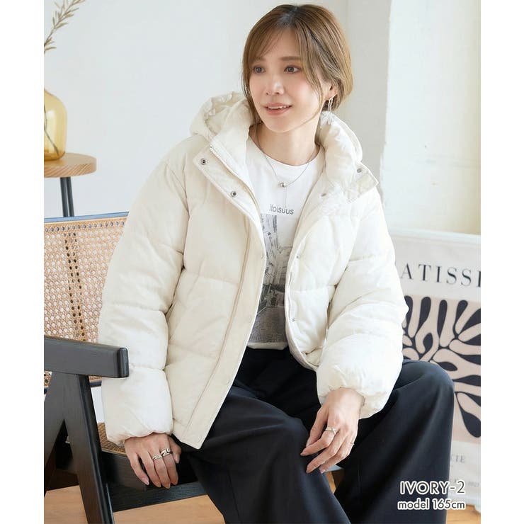 中綿ブルゾン レディース オーバーサイズ | Growing Rich | 詳細画像16 