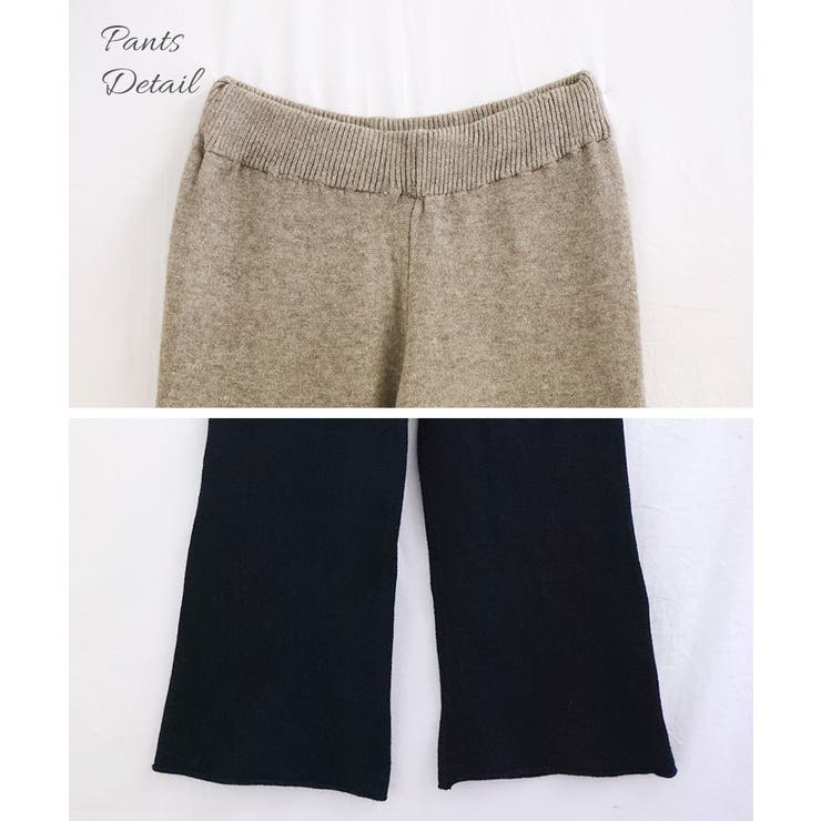 サイドケーブル編みトップス＆パンツニットセットアップ セットアップ ニット | Growing Rich | 詳細画像15 