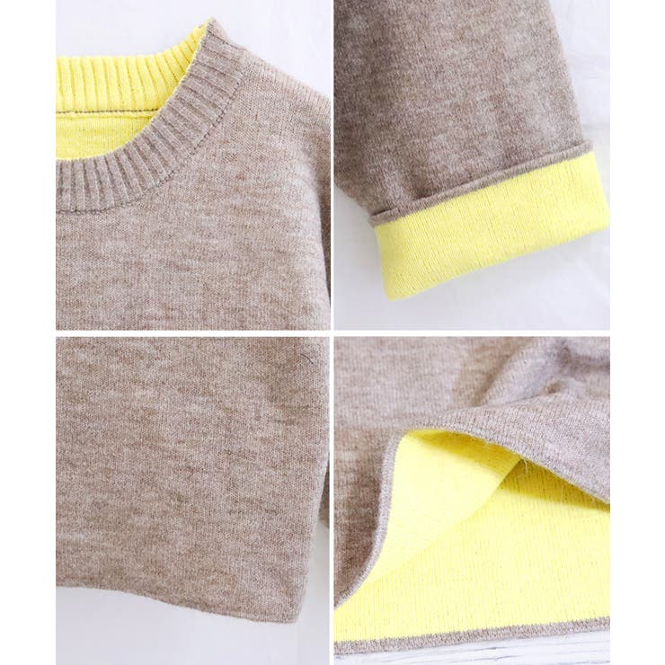 リバーシブルバイカラーニット ニット レディース | Growing Rich | 詳細画像12 