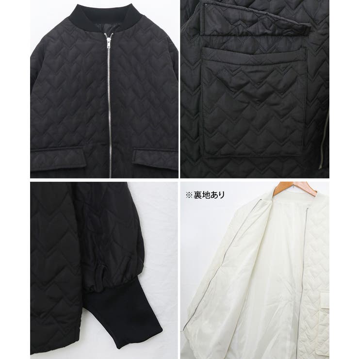 ビッグポケットキルトブルゾン アウター レディース | Growing Rich | 詳細画像14 