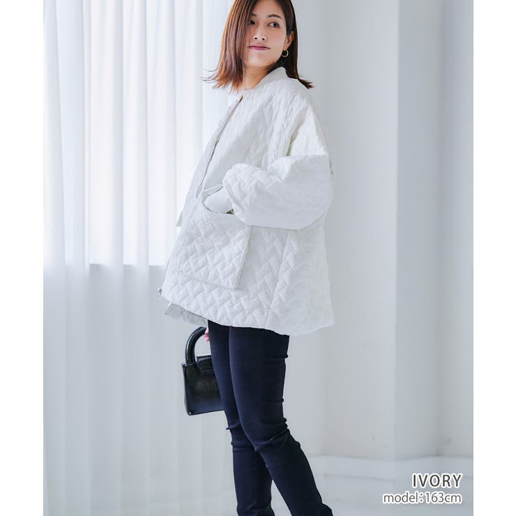 ビッグポケットキルトブルゾン アウター レディース | Growing Rich | 詳細画像4 