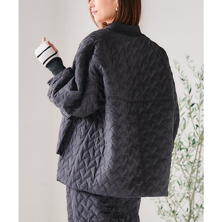 ビッグポケットキルトブルゾン アウター レディース | Growing Rich | 詳細画像6 