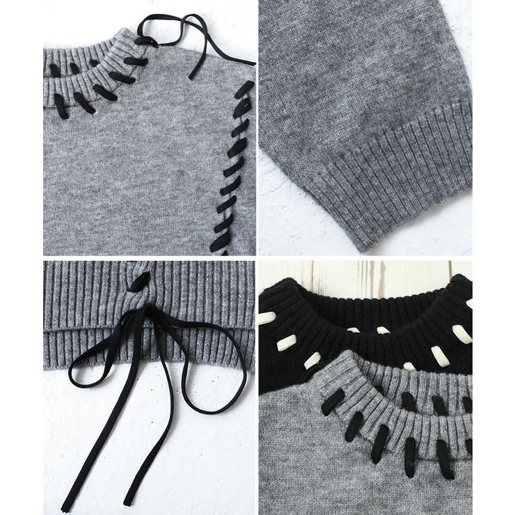 アルパカタッチステッチニット ニット レディース | Growing Rich | 詳細画像11 