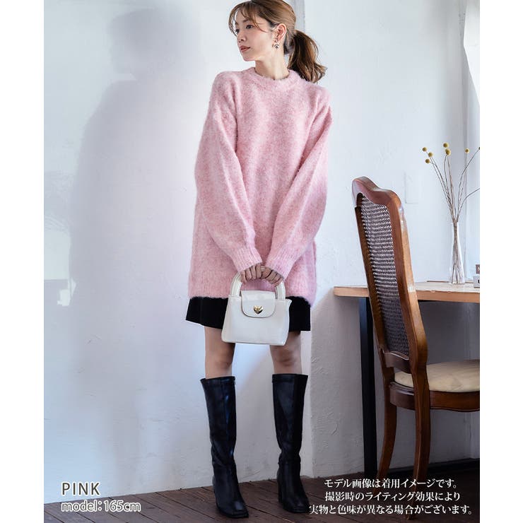 モヘアライク ニットチュニック ニット | Growing Rich | 詳細画像2 