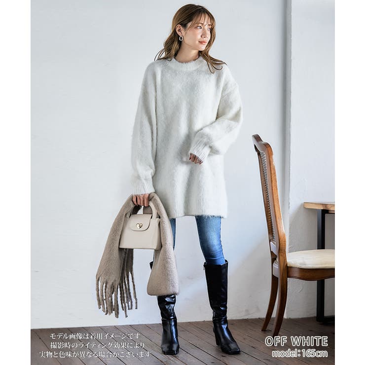 モヘアライク ニットチュニック ニット | Growing Rich | 詳細画像5 