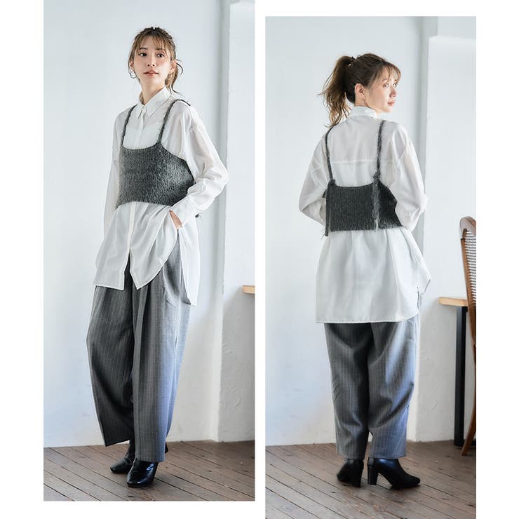 2way シャギーニットビスチェ付き ニットワンピース[品番：GW000004650]｜Growing Rich（グローウィングリッチ ）のレディースファッション通販｜SHOPLIST（ショップリスト）