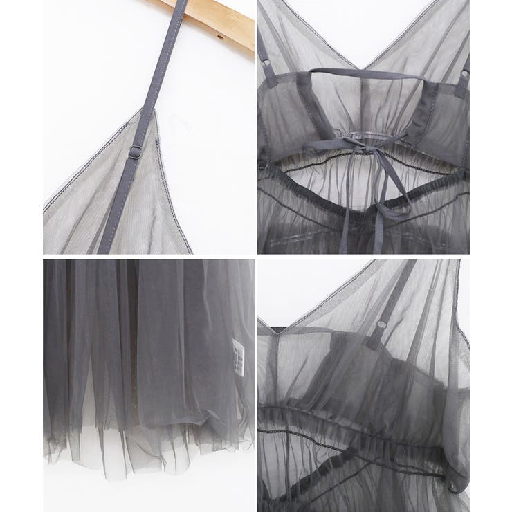 チュールキャミビスチェ ビスチェ キャミソール | Growing Rich | 詳細画像15 