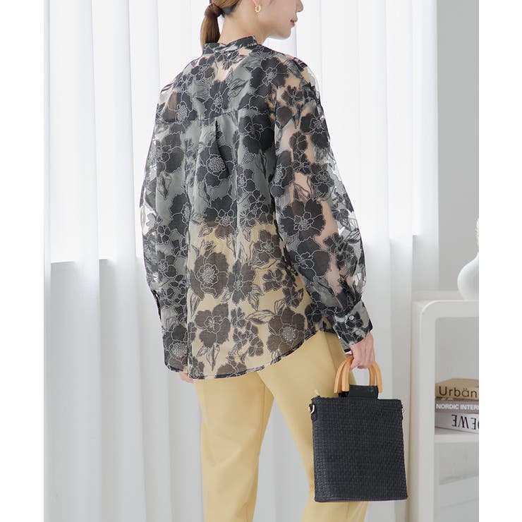 バンドカラーシャツ シャツ ブラウス | Growing Rich | 詳細画像4 